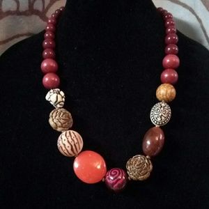 Colorful statement necklace